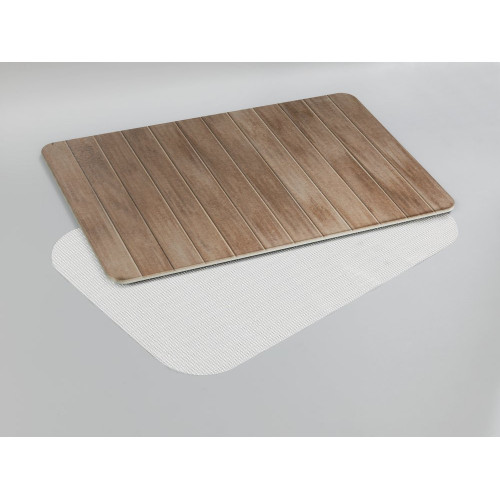 Tapis de bain l.39 x L.60 cm marron Diatomite argiri WENKO - WENKO