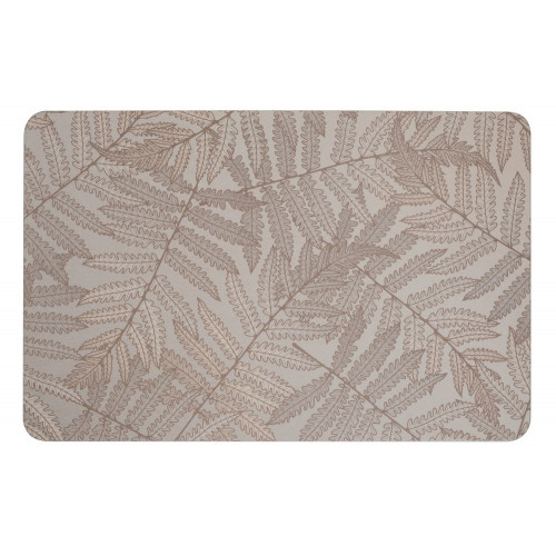 Tapis de bain l.39 x L.60 cm feuillage beige Diatomite dafni WENKO - WENKO
