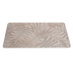 Tapis de bain l.39 x L.60 cm feuillage beige Diatomite dafni WENKO - WENKO
