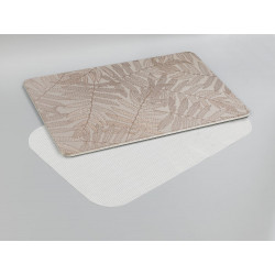 Tapis de bain l.39 x L.60 cm feuillage beige Diatomite dafni WENKO - WENKO