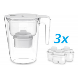 Carafe filtrante 2,6 L blanche avec 3 filtres en microfiltration PHILIPS de marque PHILIPS, référence: B9893900