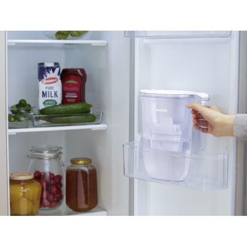 Carafe filtrante 2,6 L blanche avec 3 filtres en microfiltration PHILIPS - PHILIPS