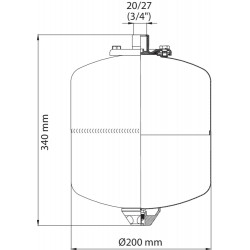 Vase expansion sanitaire 8 litres pour chauffe eau de 100l a 150l - SOMATHERM FOR YOU