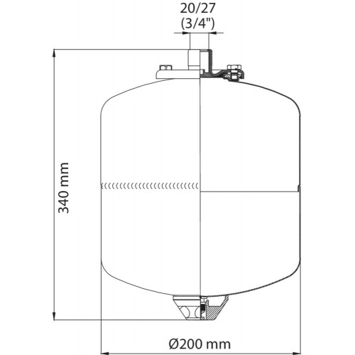Vase expansion sanitaire 8 litres pour chauffe eau de 100l a 150l - SOMATHERM FOR YOU