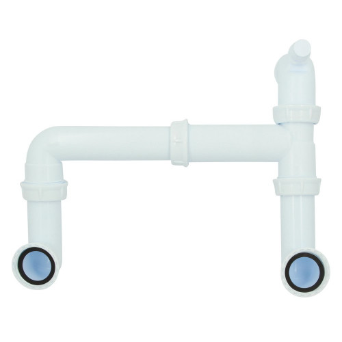 Siphon pour évier 2 cuves, Diam.1 1/2 (40mm), NICOLL - NICOLL