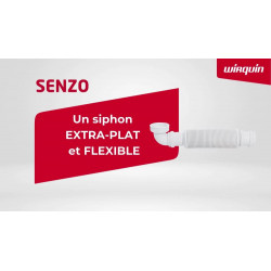 Siphon d'évier WIRQUIN Senzo extra-plat diam 40mm - WIRQUIN