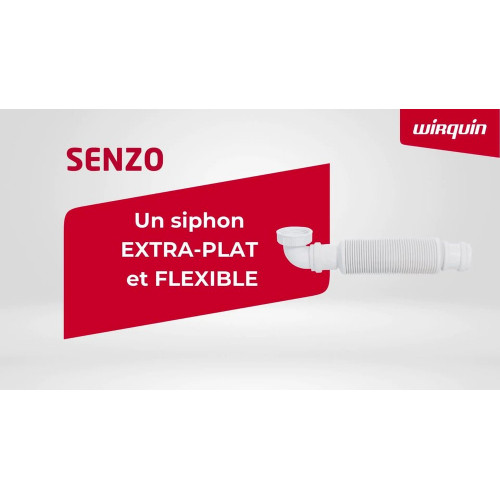 Siphon d'évier WIRQUIN Senzo extra-plat diam 40mm - WIRQUIN