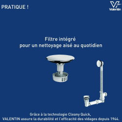 Vidage pour baignoire, diam.70 mm, VALENTIN - VALENTIN