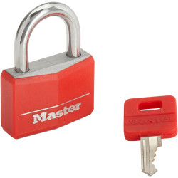 Cadenas à clé en aluminium, MASTERLOCK, l.40 mm de marque MASTER LOCK, référence: B9898100