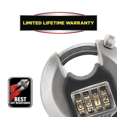 Cadenas à combinaison en inox,MASTER LOCK, l.70 mm - MASTER LOCK