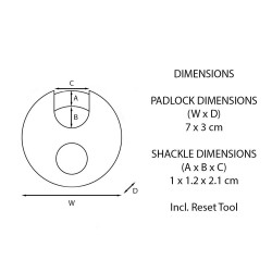 Cadenas à combinaison en inox,MASTER LOCK, l.70 mm - MASTER LOCK