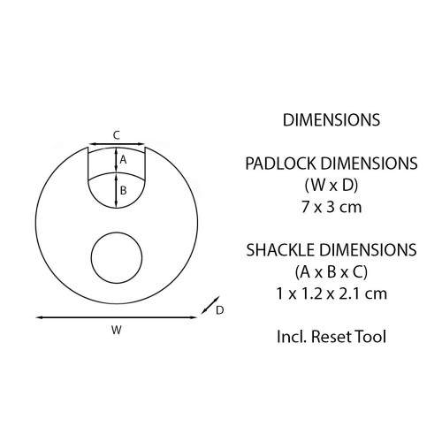 Cadenas à combinaison en inox,MASTER LOCK, l.70 mm - MASTER LOCK