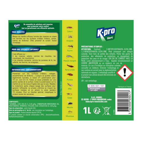 Barrière anti volant / rampant pulvérisateur, KAPO VERT, 1L - K.PRO
