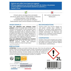 Décrassant extérieur multi-supports concentré à diluer STARWAX 2 L - Starwax