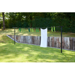 Lot de 2 poteaux aluminium à sceller noi - BRABANTIA
