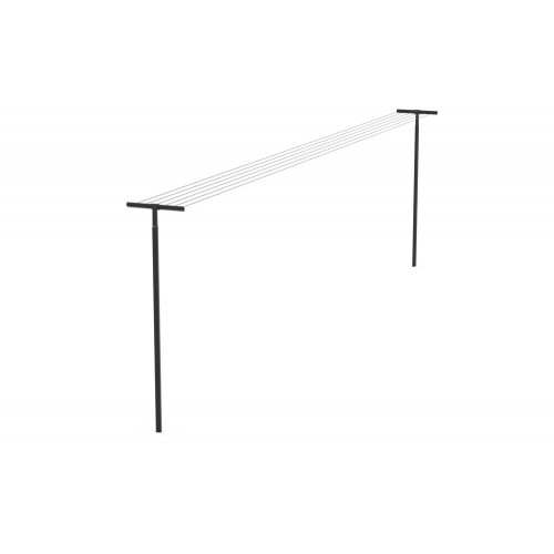 Lot de 2 poteaux aluminium à sceller noi - BRABANTIA