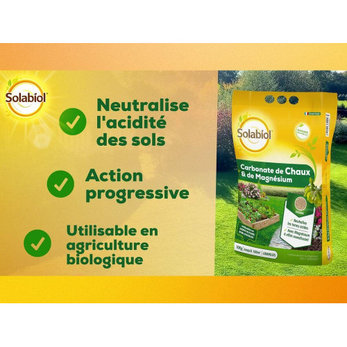 Chaux gazon SOLABIOL 10 kg 100 m² - SOLABIOL
