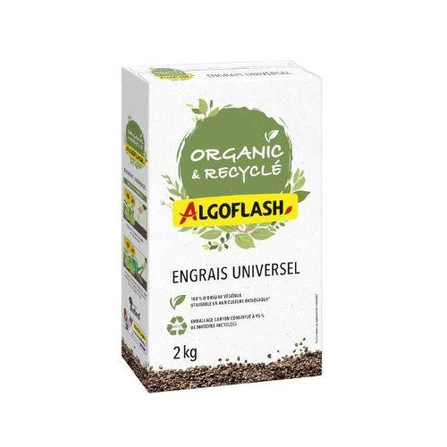 Engrais universel organic + recyclé, ALGOFLASH, 2 kg - Algoflash