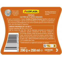Engrais cactées et plantes grasses UAB ALGOFLASH 250ML - Algoflash