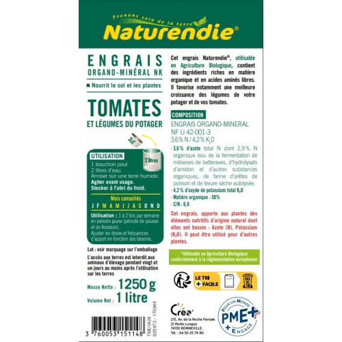 Engrais organo-minéral pour sol et plantes NATURENDIE - Sans marque