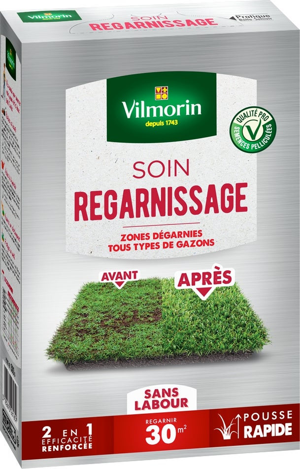 VILMORIN Semences pour soins et regarnissage universel de gazon 2 en 1 500 g - vue 2