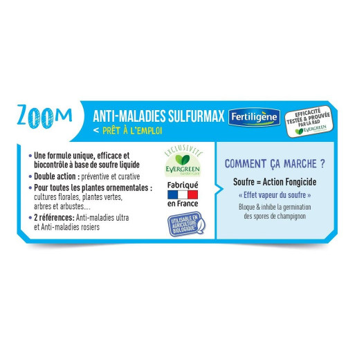 Traitement des maladies universel FERTILIGENE , pourtous végétaux, 800ml - FERTILIGENE