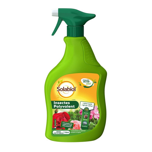 Traitement insectes pucerons SOLABIOL, pour arbres, arbustes, rosiers 750ML - SOLABIOL
