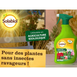 Traitement insectes pucerons SOLABIOL, pour arbres, arbustes, rosiers 750ML - SOLABIOL