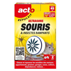 Répulsif ultrasons antisouris RETRO, 1 répulsif - ACTO