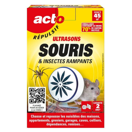 Répulsif ultrasons antisouris RETRO, 1 répulsif - ACTO