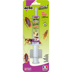 Seringue gel appât cafard, agit en 24 h par ingestion, traite 150 m² de marque ACTO, référence: J9865600