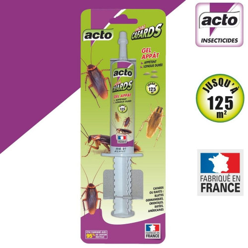Seringue gel appât cafard, agit en 24 h par ingestion, traite 150 m² - ACTO