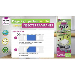 Lot de 9 pièges spécial rampants, sans pesticides, aromatisés vanille - ACTO
