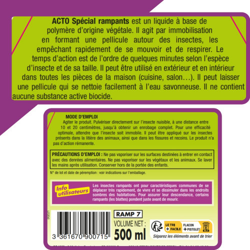 Pulvérisateur spécial rampants au polymére végétal, sans pesticides - ACTO