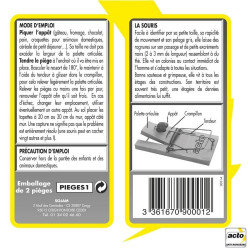 Tapettes a souris acto sous blister x2 - ACTO