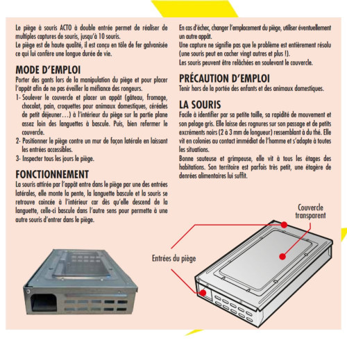 Piège à souris multi-captures, jusqu?à 10 souris - ACTO