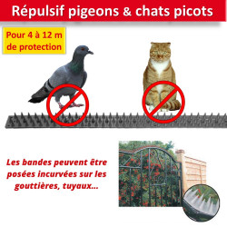 Répulsif pour pigeons et chats, 4 à 12 mètres - ACTO