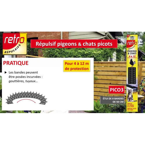 Répulsif pour pigeons et chats, 4 à 12 mètres - ACTO