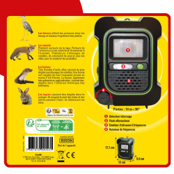 Répulsif ultrasons à piles pour chiens, chats, renards, lapins, fouines et héron - ACTO