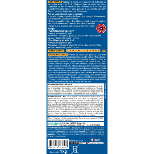 Anti-fourmis en poudre PROTECT EXPERT, 1 kg - PROTECT EXPERT