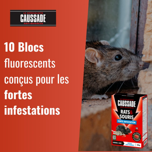 Anti - nuisible rats et souris  forte infestation CAUSSADE 200gr - SOLABIOL
