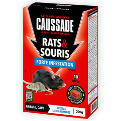 Anti - nuisible rats et souris forte infestation CAUSSADE 200gr - SOLABIOL