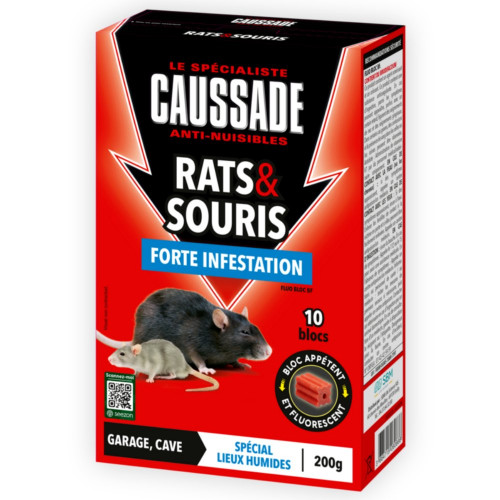 Anti - nuisible rats et souris  forte infestation CAUSSADE 200gr - SOLABIOL