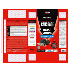 Anti - nuisible rats et souris forte infestation CAUSSADE 200gr - SOLABIOL