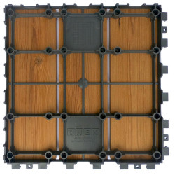 Dalles clips bois smartdeck, pin SCANDI thermotraite, L. 30 x l. 30 cm Ep. 29mm - ONEK
