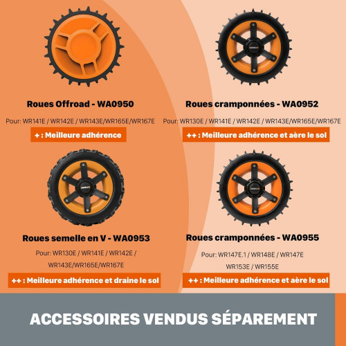 Roues semelles à crampons WORX Wa0952 - Worx