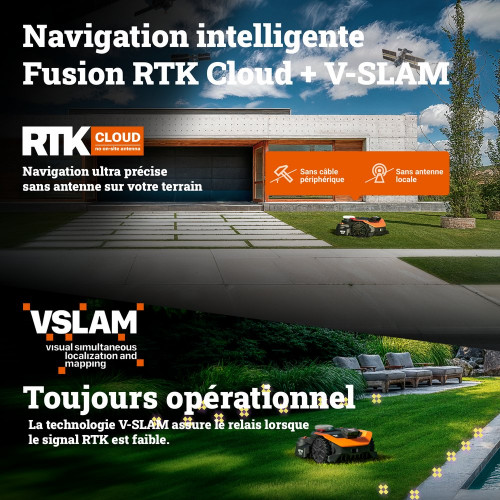 Robot tondeuse connecté WORX VISION CLOUD2 WR330 3000m² - Worx