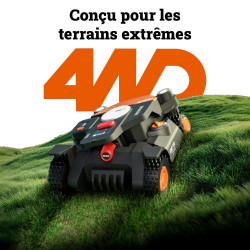 Robot tondeuse WORX VISION CLOUD 4WD  Wr340e 600m² - Worx