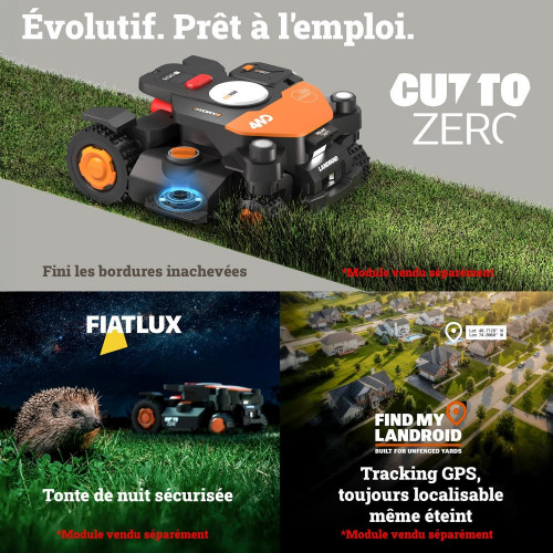 Robot tondeuse WORX VISION CLOUD 4WD  Wr340e 600m² - Worx