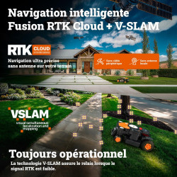 Robot tondeuse connecté WORX VISION CLOUD 4WD Wr344e 4000m² - Worx